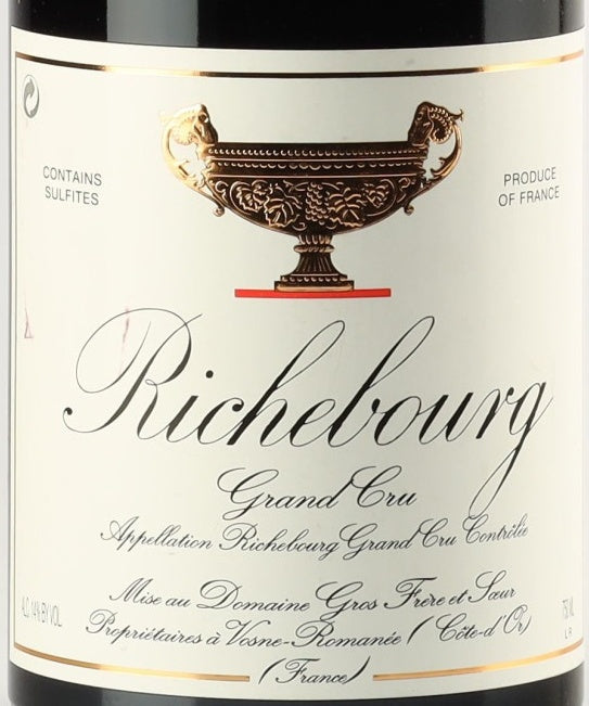 Domaine Gros Frere et Soeur Richebourg Grand Cru 2009 AOC 0,75l — этикетка вина, иллюстративное изображение