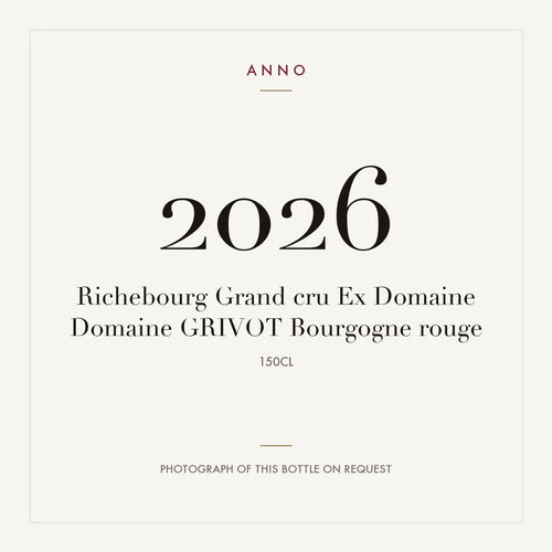 Domaine Grivot Richebourg Grand Cru 2014 AOC 1,5l — ANNO-årgangskort; foto af den faktiske flaske på forespørgsel
