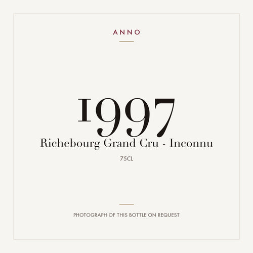 Richebourg Grand Cru 1997 AOC 0,75l — ANNO-Jahrgangskarte; Foto der tatsächlichen Flasche auf Anfrage
