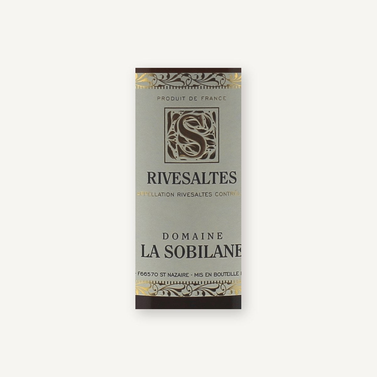Domaine La Sobilane Rivesaltes Vin Doux Naturel 1950 AOC 0,75l — wine label