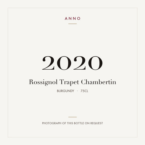 Rossignol Trapet Chambertin 2020 0,75l — ANNO vintage card; photograph of the actual bottle available on request
