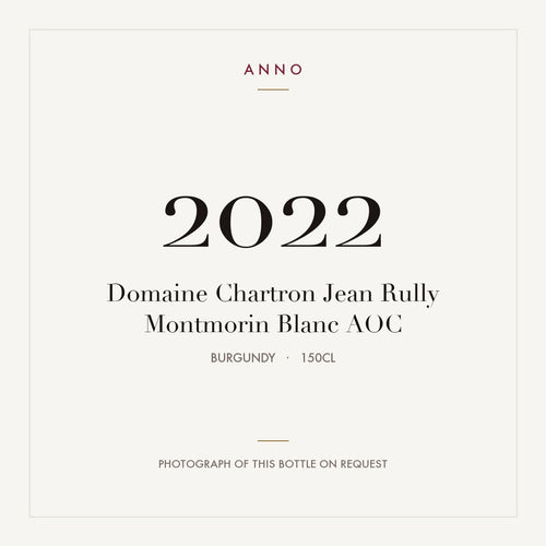 Domaine Chartron Jean Rully Montmorin Blanc 2022 AOC 1,5l from Burgundy — ANNO vintage card; photograph of the actual bottle available on request