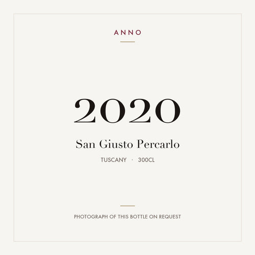 San Giusto Percarlo 2020 3l — cartão de colheita ANNO; fotografia da garrafa real disponível a pedido