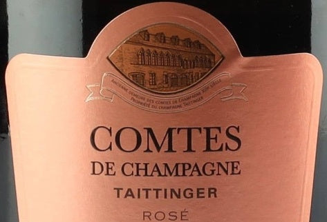 Taittinger Comtes de Champagne Rose 2007 AOC 0,75l — etichetta del vino, immagine indicativa
