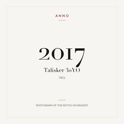 Talisker 30YO 2017 0,7l — ANNO vintage card; photograph of the actual bottle available on request