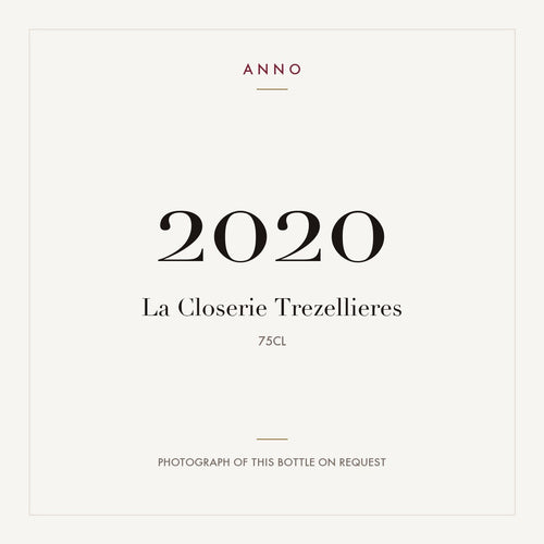 La Closerie Trezellieres 2020 0,75l — ANNO vintage card; photograph of the actual bottle available on request