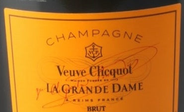 Veuve Clicquot Ponsardin La Grande Dame Champagne AOC — wine label, illustrative image