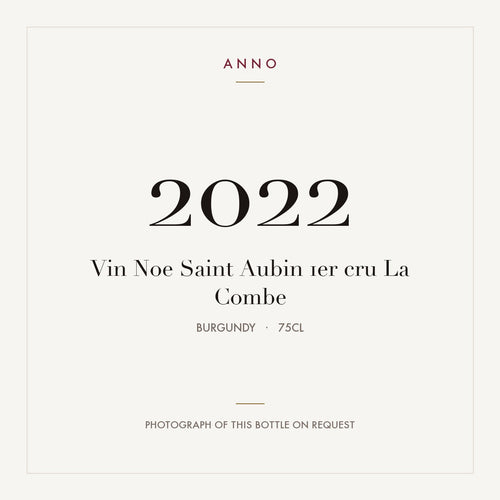 Vin Noe Saint Aubin 1er cru La Combe 2022 0,75l from Burgundy — ANNO vintage card; photograph of the actual bottle available on request