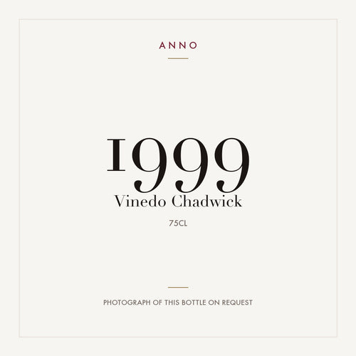 Vinedo Chadwick 1999 0,75l — ANNO vintage card; photograph of the actual bottle available on request
