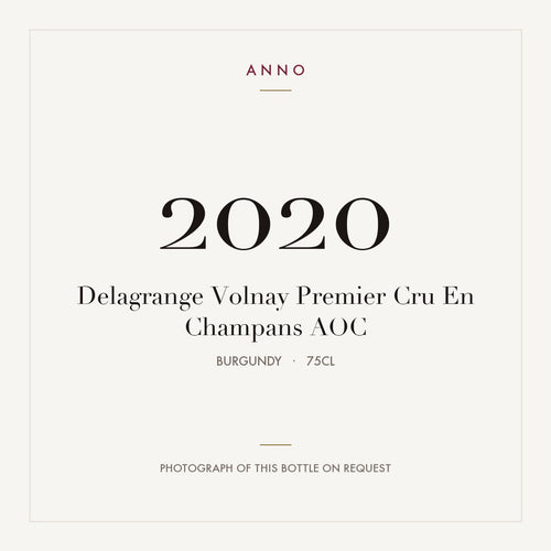Delagrange Volnay Premier Cru En Champans 2020 AOC 0,75l from Burgundy — ANNO vintage card; photograph of the actual bottle available on request