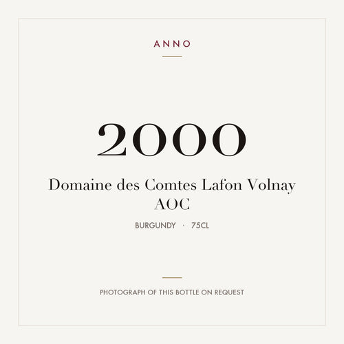 Domaine des Comtes Lafon Volnay 2000 AOC 0,75l from Burgundy — ANNO vintage card; photograph of the actual bottle available on request