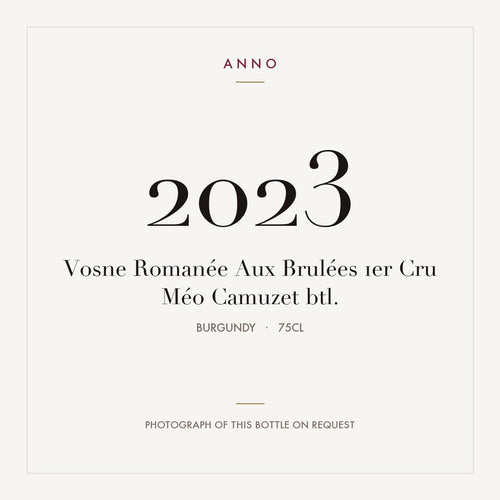 Meo-Camuzet Vosne-Romanee Premier Cru Aux Brulees 2023 AOC 0,75l — ANNO-jaargangkaart; foto van de echte fles op aanvraag
