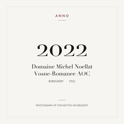 Domaine Michel Noellat Vosne-Romanee 2022 AOC 0,75l from Burgundy — ANNO vintage card; photograph of the actual bottle available on request