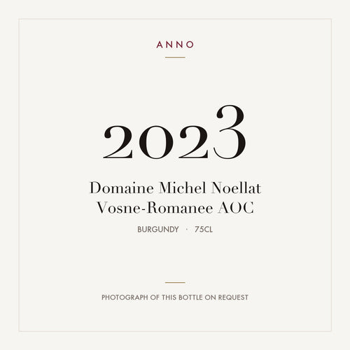 Domaine Michel Noellat Vosne-Romanee 2023 AOC 0,75l from Burgundy — ANNO vintage card; photograph of the actual bottle available on request