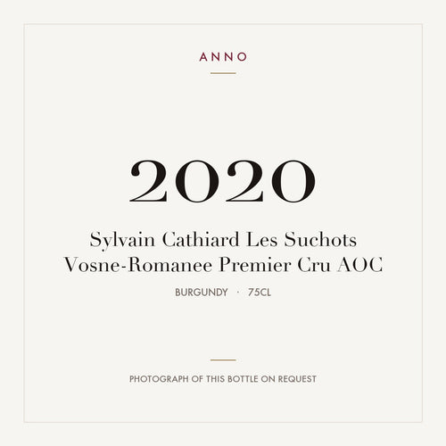 Sylvain Cathiard Les Suchots Vosne-Romanee Premier Cru 2020 AOC 0,75l from Burgundy — ANNO vintage card; photograph of the actual bottle available on request