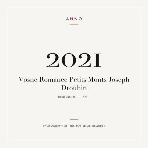 Joseph Drouhin Vosne-Romanee Premier Cru Petits Monts 2021 AOC 0,75l — card dell'annata ANNO; foto della bottiglia reale disponibile su richiesta