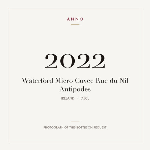 Waterford Micro Cuvee Rue du Nil Antipodes 2022 0,75l from Ireland — ANNO vintage card; photograph of the actual bottle available on request